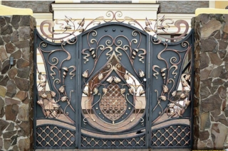 кованые ворота модерн
